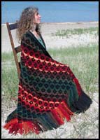 Fiery Fall Kilim Shawl 