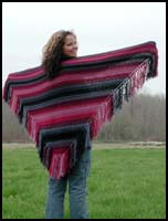 Night Sky Striped Shawl